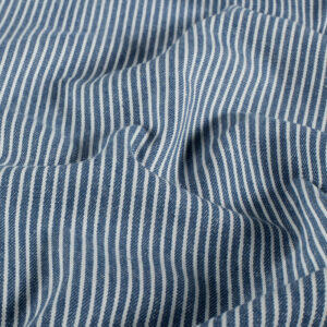 Jeans Stoff Streifen Indigoblau Detail
