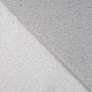 Dreifadiges Fleece in Hellgrau-Melange