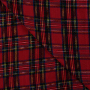 Angerauter Finn-Tartan-Karostoff in Rot